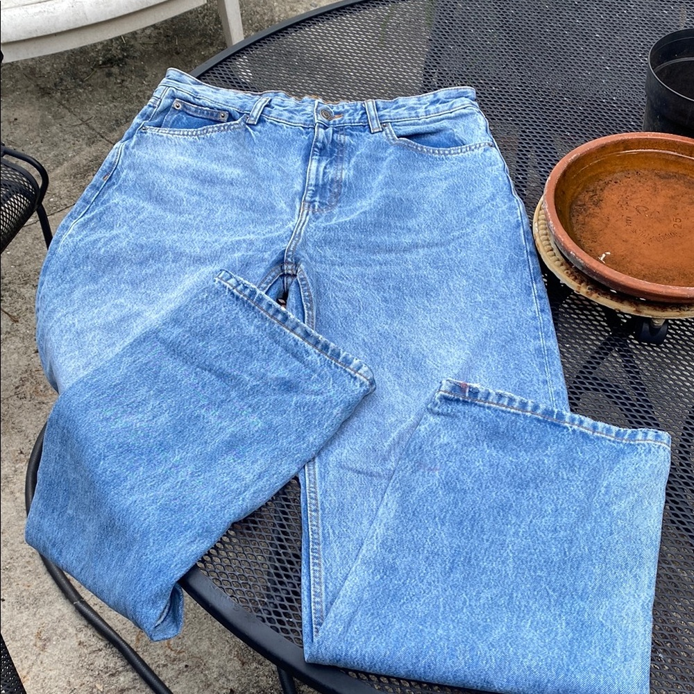 Zara Blue Relaxed Jeans Timeless Denim Style